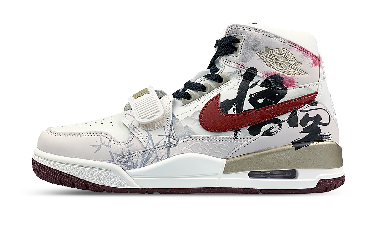 Jordan Legacy 312 Abrasion Resistant High top Vintage Basketball Shoes Men’s White