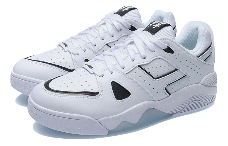Li Ning Back To The Future Retro 90s Reflective Slip Resistant Abrasion Resistant Low top Vintage Basketball Shoes