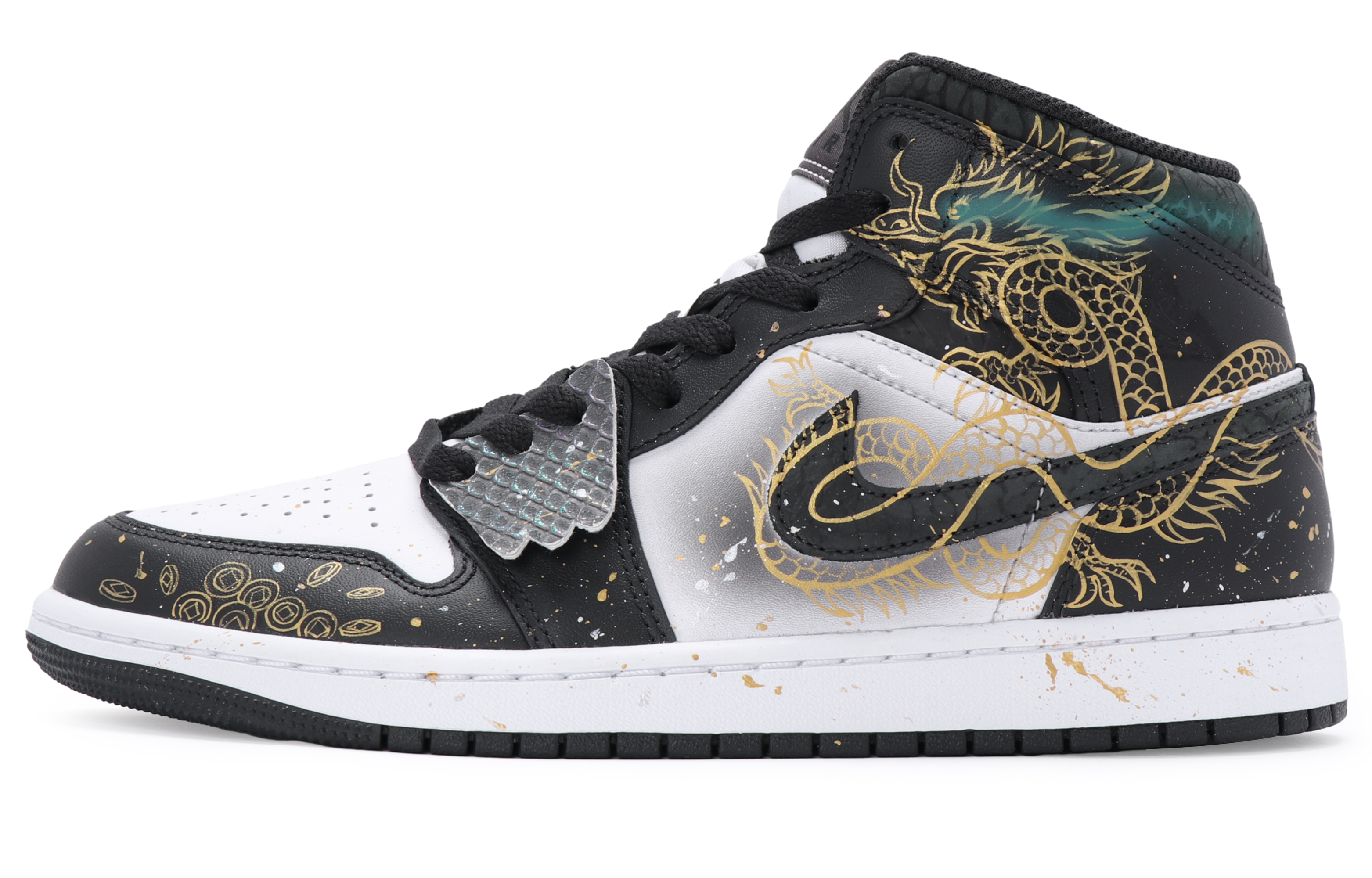 Jordan Air Jordan 1 811 Manufacturing, Auspicious Dragon's Chant High top Vintage Basketball Shoes Men's