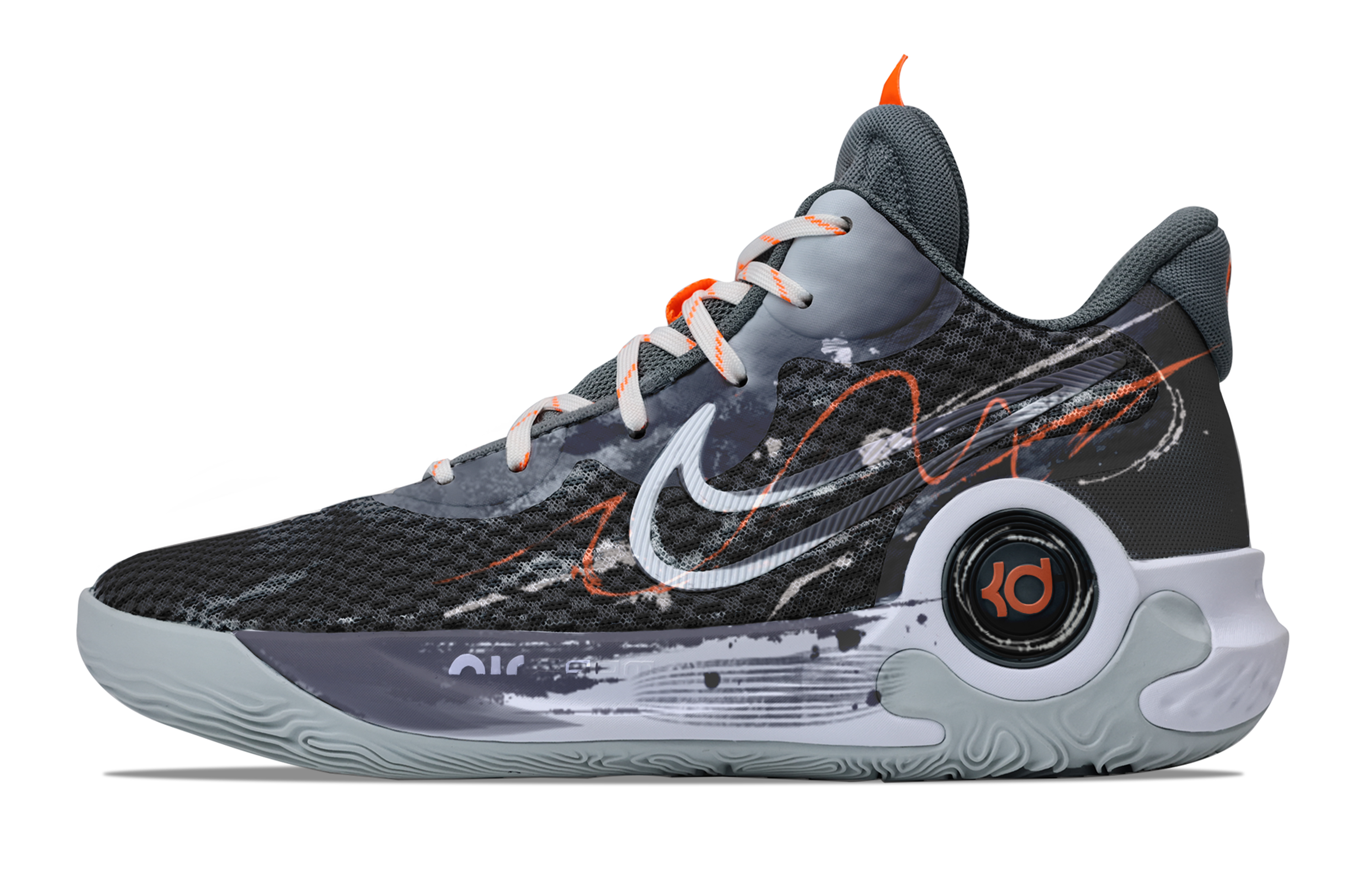 Nike KD Trey 5 IX Daybreak Frontline Heart Box Abrasion Resistant Mid top Basketball Shoes Unisex Black Gray