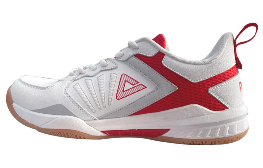 PEAK Slip Resistant, Abrasion Resistant, Breathable Low top Training Shoes Unisex White Red