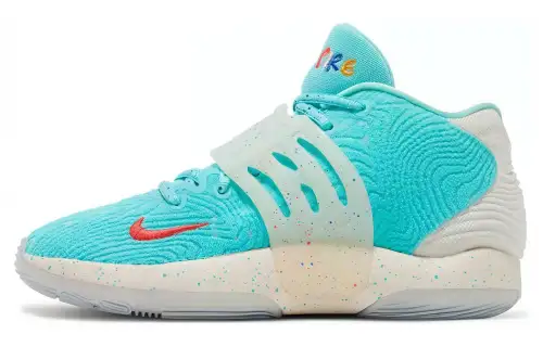 Nike KD 14 Enspire Friends And Family Durant Fashionable Versatile Mid-top Basketball Shoes Men's Blue