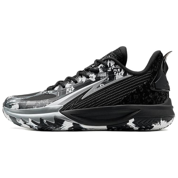 XTEP Slip Resistant Coverage Lightweight Low top Basketball Shoes Men’s Black White