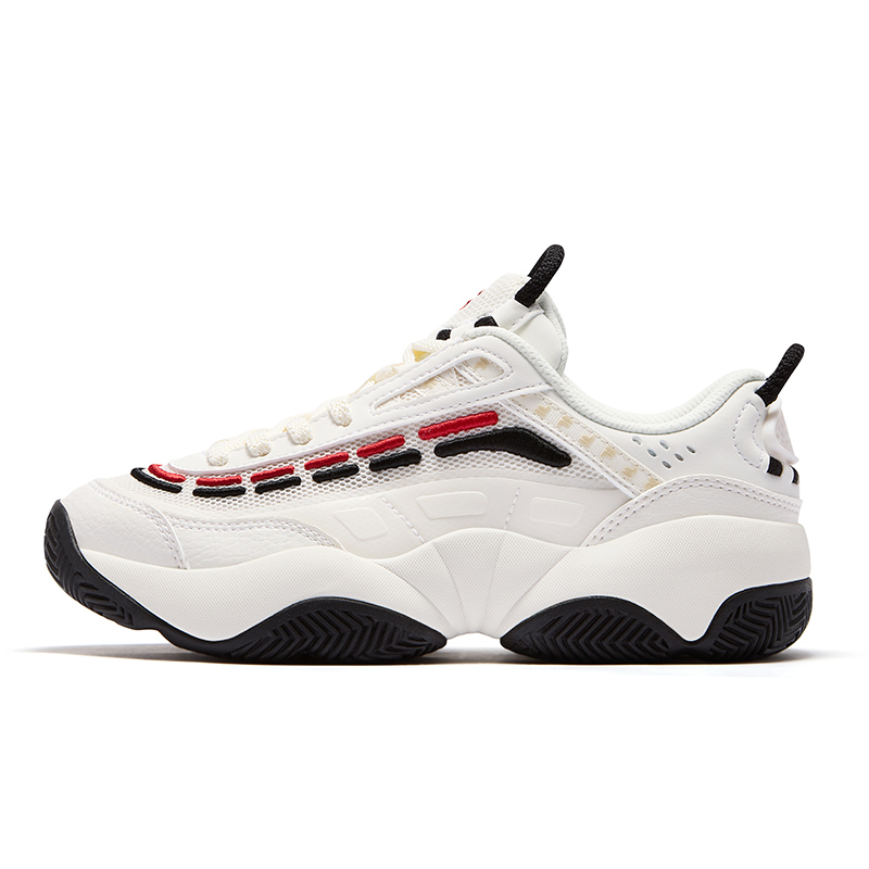 FILA FUSION FIRE Flame Shoes Fashion Coverage Low top Vintage Basketball Shoes Women’s White Black