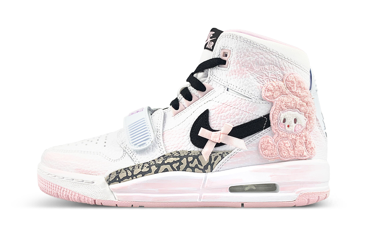 Jordan Legacy 312 High top Vintage Basketball Shoes Women’s White Pink Black