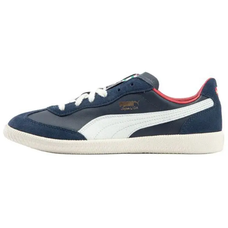 PUMA Liga Abrasion Resistant Lightweight Low top Skateboard Shoes Unisex Blue