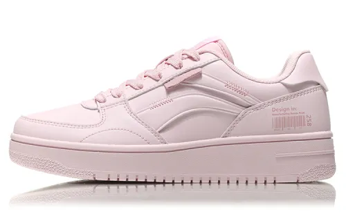 Li Ning NO.258 Skateboard Shoes Women's Low Top Pink