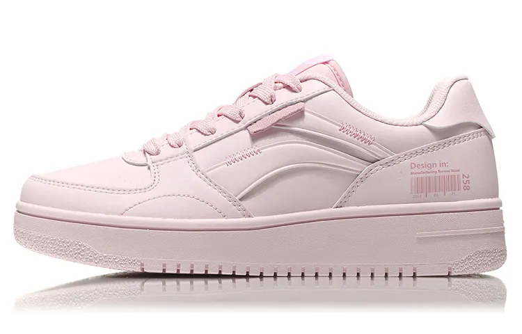 Li Ning NO.258 Skateboard Shoes Women's Low Top Pink