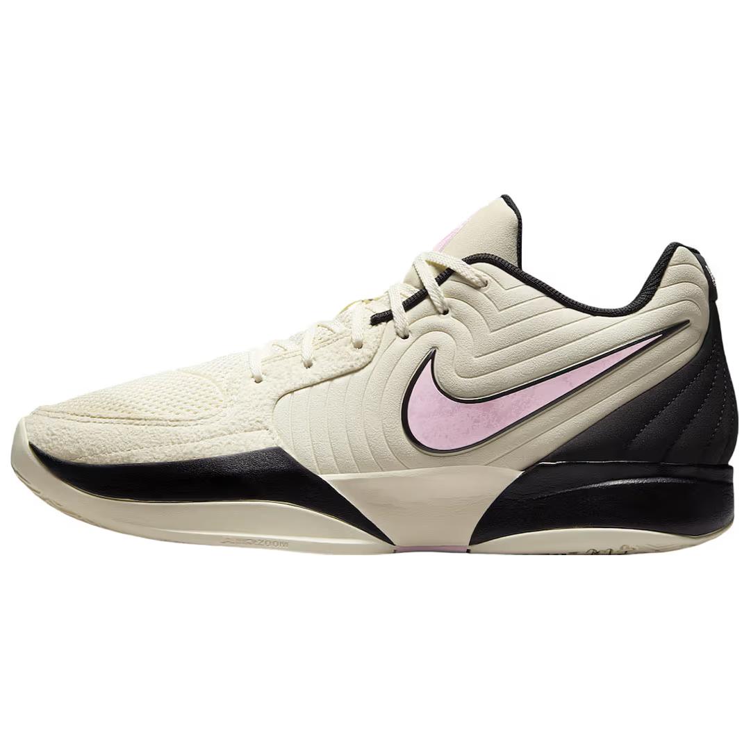 Nike Ja 2 Morant II "Coconut Milk" simple and comfortable, non-slip and wear-resistant, low-top basketball shoes, same style for men and women, beige and black