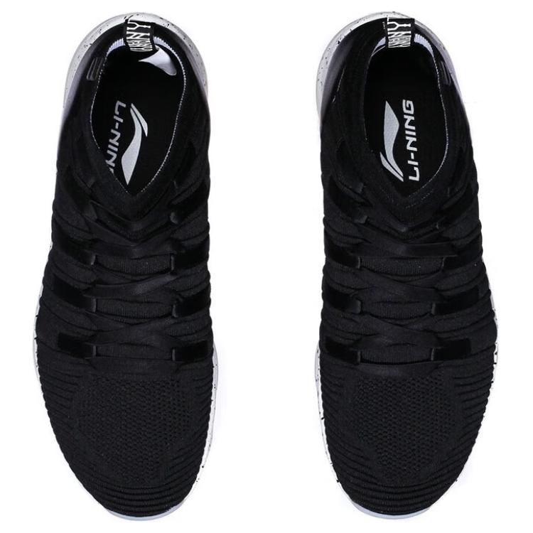 Li Ning Slip Resistant Abrasion Resistant Slip Resistant Abrasion Resistant High top Training Shoes Unisex Black