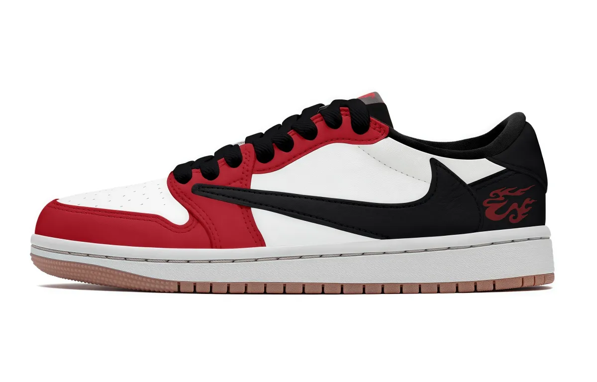 Jordan Air Jordan 1 Vintage Basketball Shoes Unisex Low Top Red