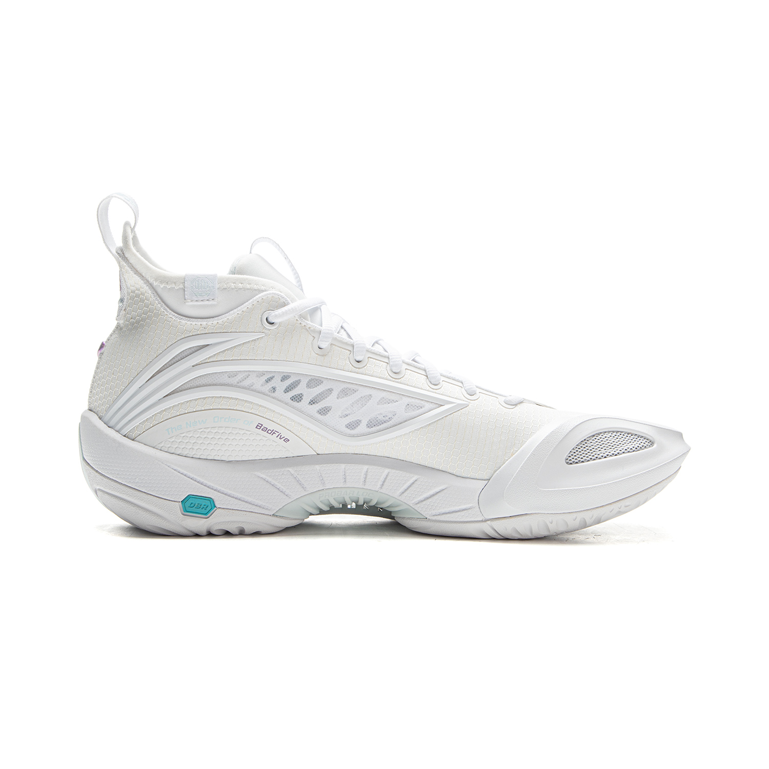 Li Ning Cushioning Slip Resistant Abrasion Resistant Breathable Rebound Grip Mid top Outdoor Basketball Shoes Men’s