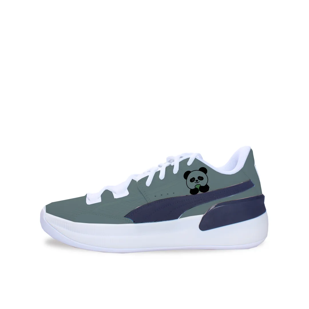 PUMA Clyde Hardwood Cushioning Abrasion Resistant Balance Low top Basketball Shoes Unisex Blue