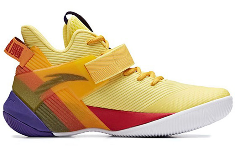 Anta Basketball Collection Low top Basketball Shoes Men’s Yellow Red Purple