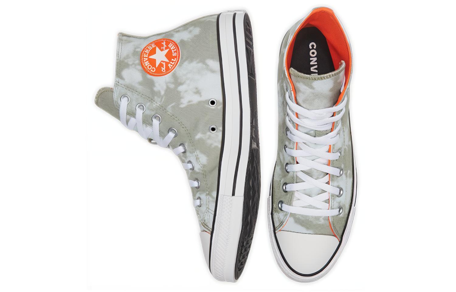 Кеды Converse Chuck Taylor All Star (серые) — 扎染 — фото 3