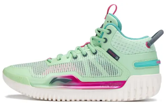 Li Ning Badfive 3 Flat Textile, Synthetic Leather Cushioning Slip Resistant Abrasion Resistant Mid top Basketball Shoes