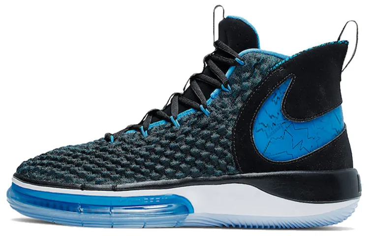 Nike AlphaDunk Pure Magic Slip Resistant Lightweight Non slip Lightweight High top Basketball Shoes Men's Black Blue