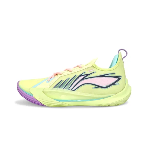 Li Ning Sonic 13 Non slip, Wear resistant, Impact resistant Low top Basketball Shoes Men's Yellow Pink