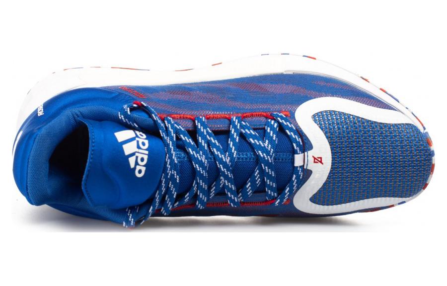 Мужские кроссовки adidas D Rose 11 (сине-бело-красные) — Синий / белый / красный — фото 5