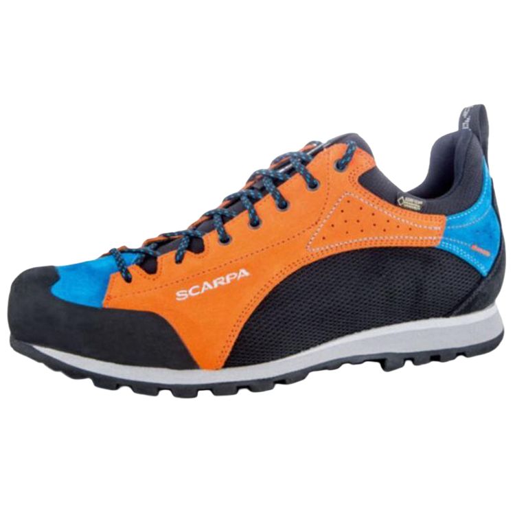 SCARPA Oxygen GTX Cushioning Low top Mountaineering Shoes Unisex Blue Orange