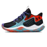Under Armour Jet '23 Slip Resistant Abrasion Resistant Mid top Basketball Shoes Unisex Black Blue