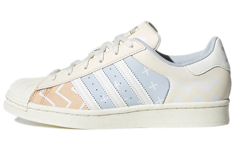 Adidas Originals Superstar Comfortable Wear Resistant Sneakers Creamy 'Cream Light Bluegray' Women's