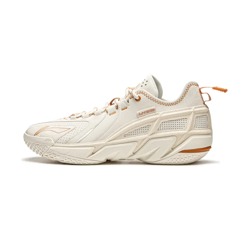 Li Ning BadFive 4.5 Cushioning Slip Resistant Abrasion Resistant Low top Basketball Shoes Men's Beige