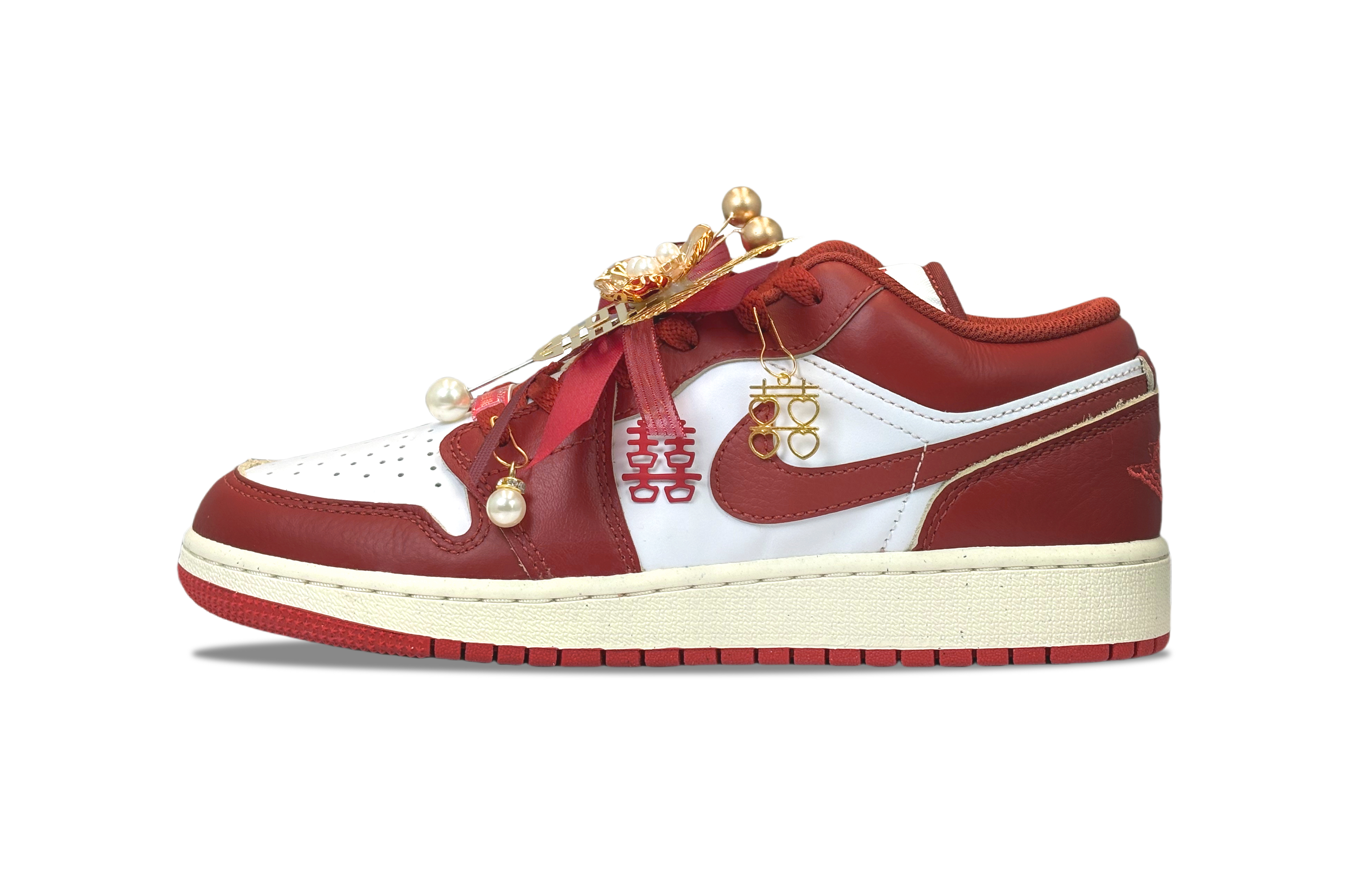 Jordan Air Jordan 1 Vintage Basketball Shoes Unisex Low Top White