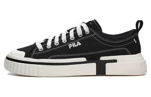 FILA Canvas Low Skate Shoes 'Black White' Women's