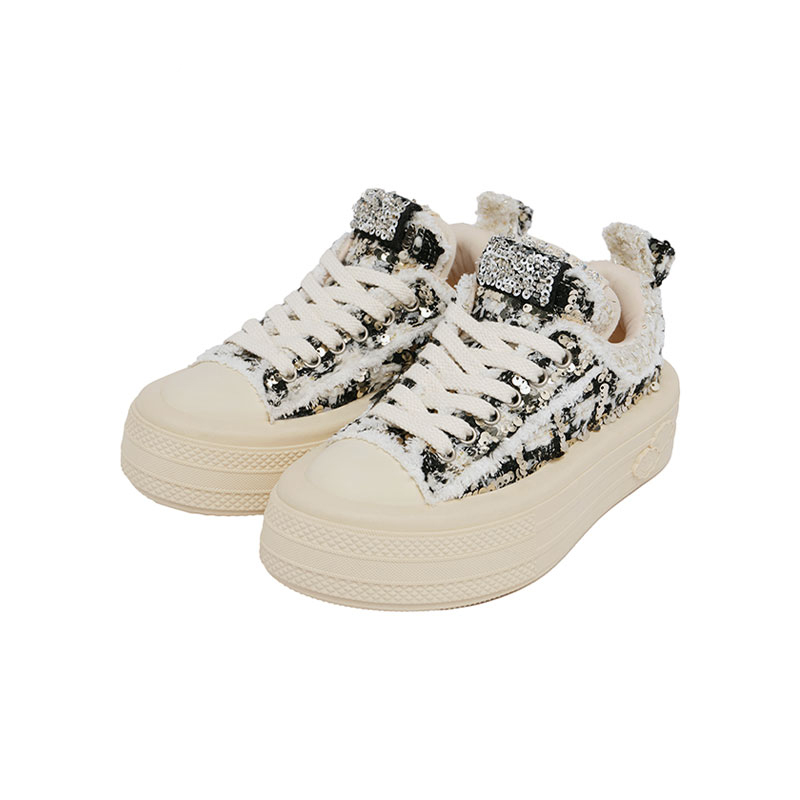 Foreshadow 'Double Uni 1.0 Nightfall Starry Low top Canvas Shoes Women's Starlight Black