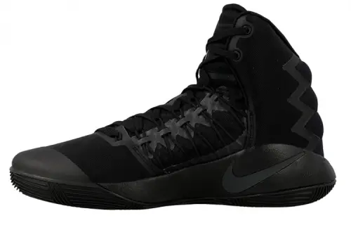 Nike Hyperdunk 2016 Triple Black Black Warrior round toe lace-up practical non-slip lightweight high-top basketball shoes men's black