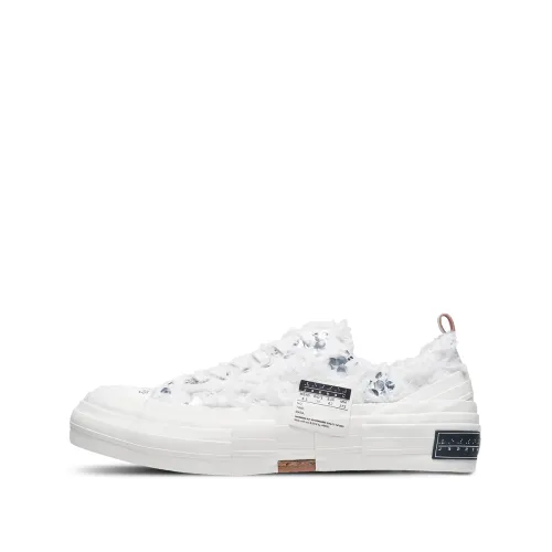 XVESSEL Swan Dream Low top Canvas Shoes Unisex White Silver