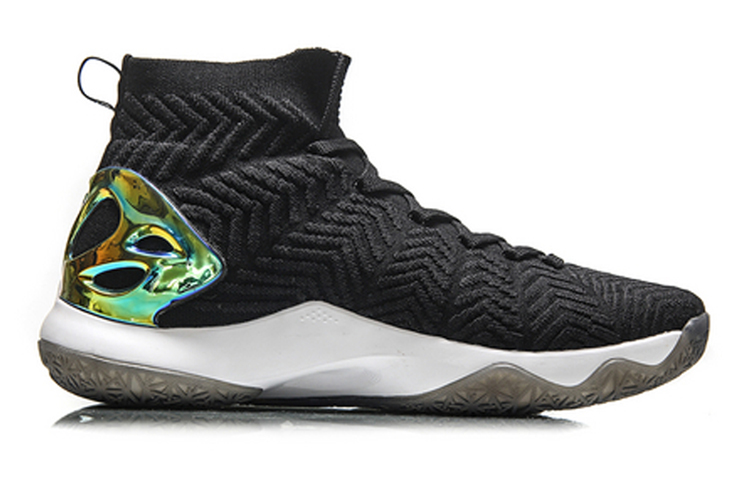 Li Ning CF Vintage Basketball Shoes Men’s High Top Black/White