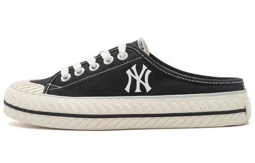 MLB Playball Mule Mules Trendy Slip Resistant, Abrasion Resistant, Lightweight Low top Canvas Shoes Unisex Black