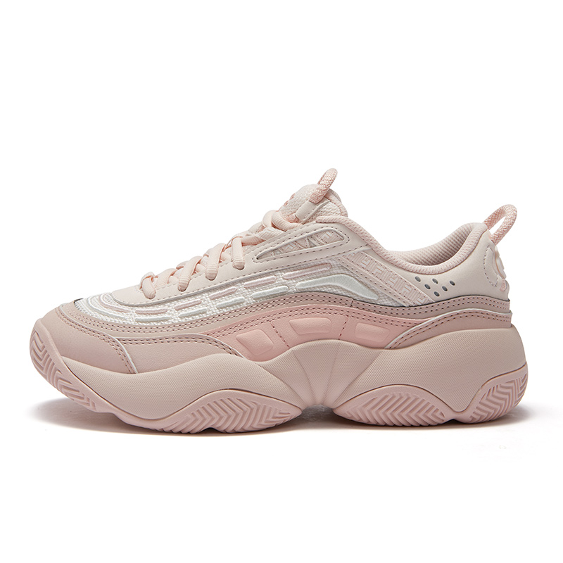 FILA FUSION FIRE Flame Shoes Versatile Support Rebound Low top Vintage Basketball Shoes Women’s Angel Wing Powder