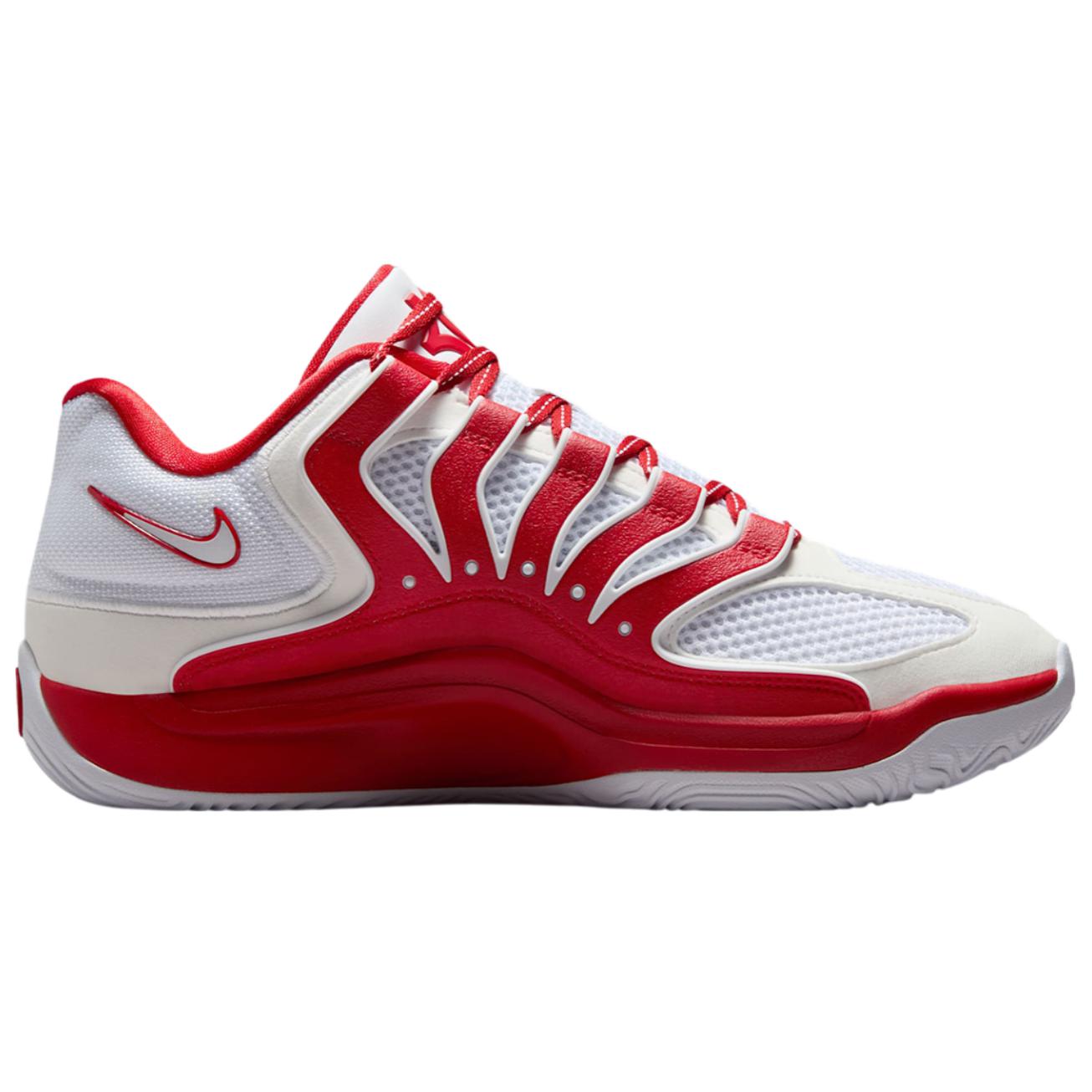 Nike KD 18 Abrasion Resistant Abrasion Resistant Low top Basketball Shoes Unisex White Red