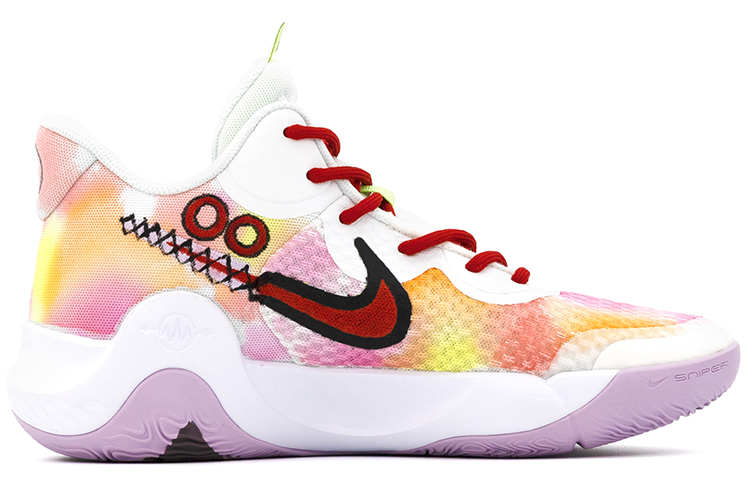 Nike KD Trey 5 IX Mid top Vintage Basketball Shoes Unisex White Purple