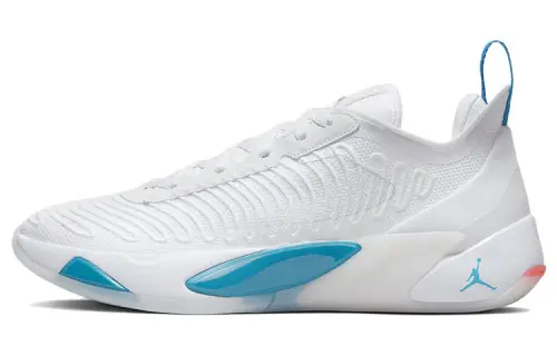 Jordan Luka 1 Doncic 1st generation shock-absorbing, non-slip, wear-resistant, low-top practical basketball shoes, men's model, white and blue, foreign version