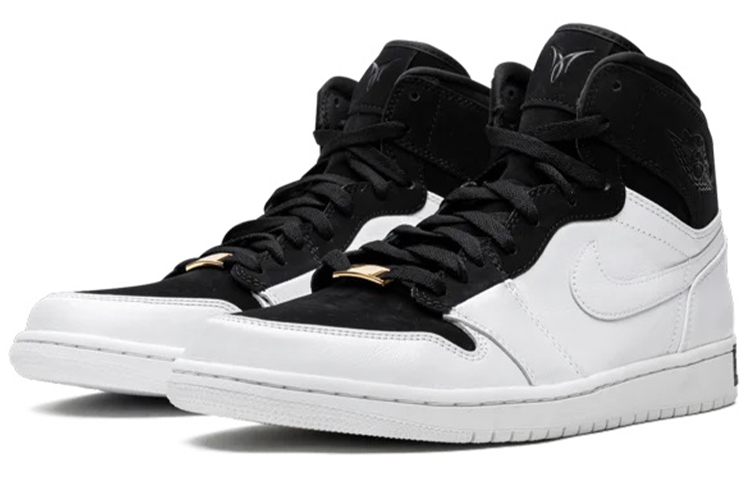 Мужские кроссовки Jordan Air Jordan 1 Retro High Equality BHM (черно-белые) — фото 3