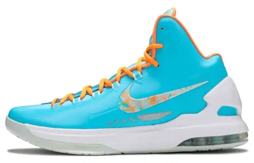 Nike KD 5 Easter Durant 5 Easter round head lace-up non-slip lightweight mid-top practical basketball shoes men's blue