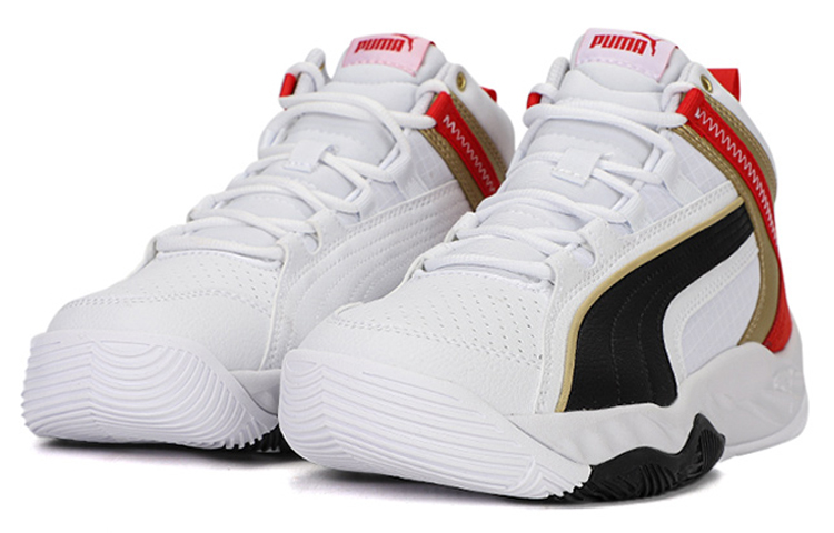 PUMA Unisex Rebound Future Evo Mid Top Black/White/Red