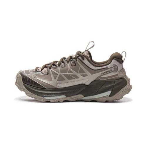 Li Ning Outdoor CF Tracing, Yijie 2.0 Textile, TPU Low top Hiking Shoes Unisex Brown
