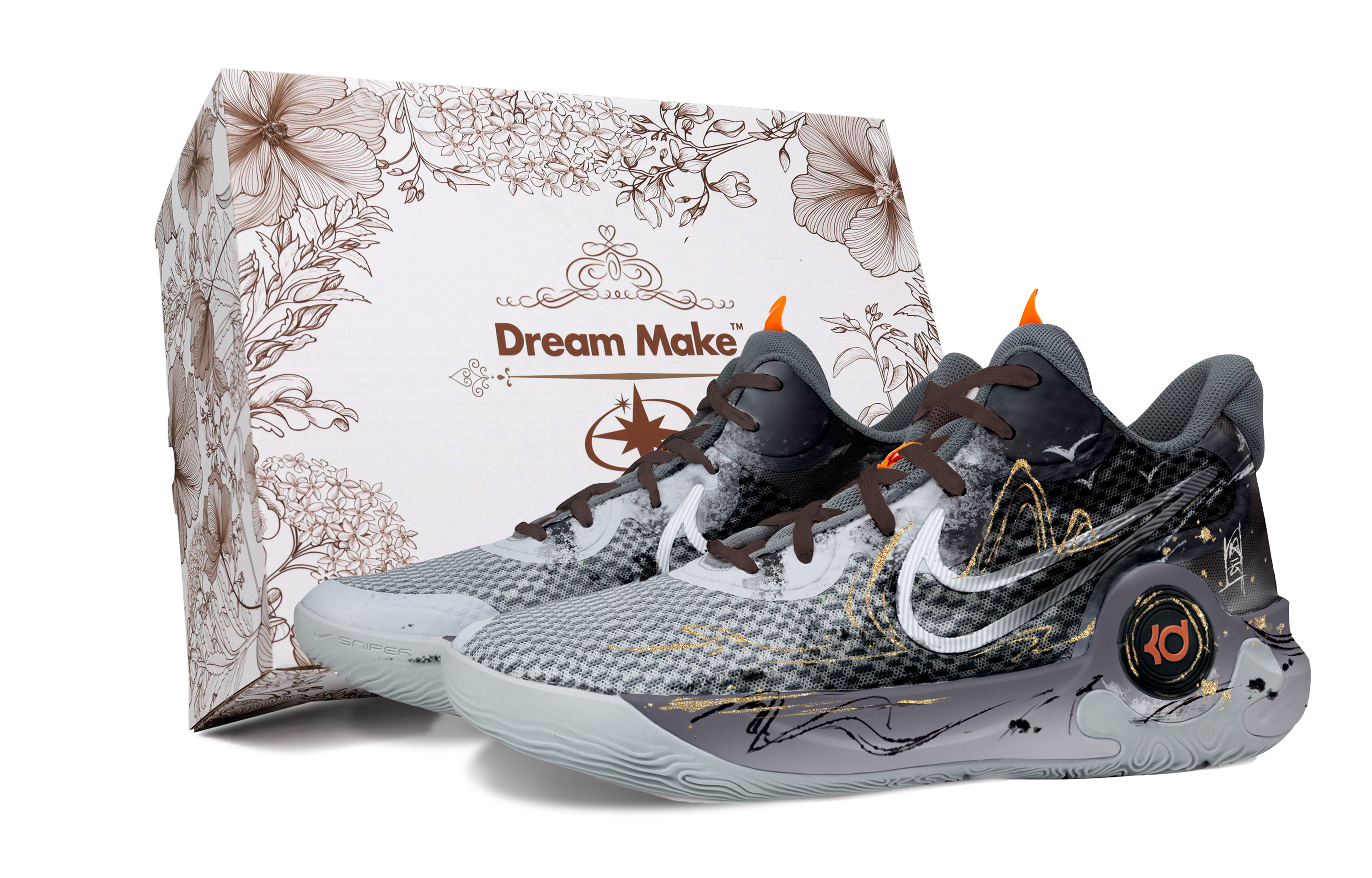 Nike KD Trey 5 IX Cushioning Slip Resistant Abrasion Resistant Mid top Basketball Shoes Unisex Black