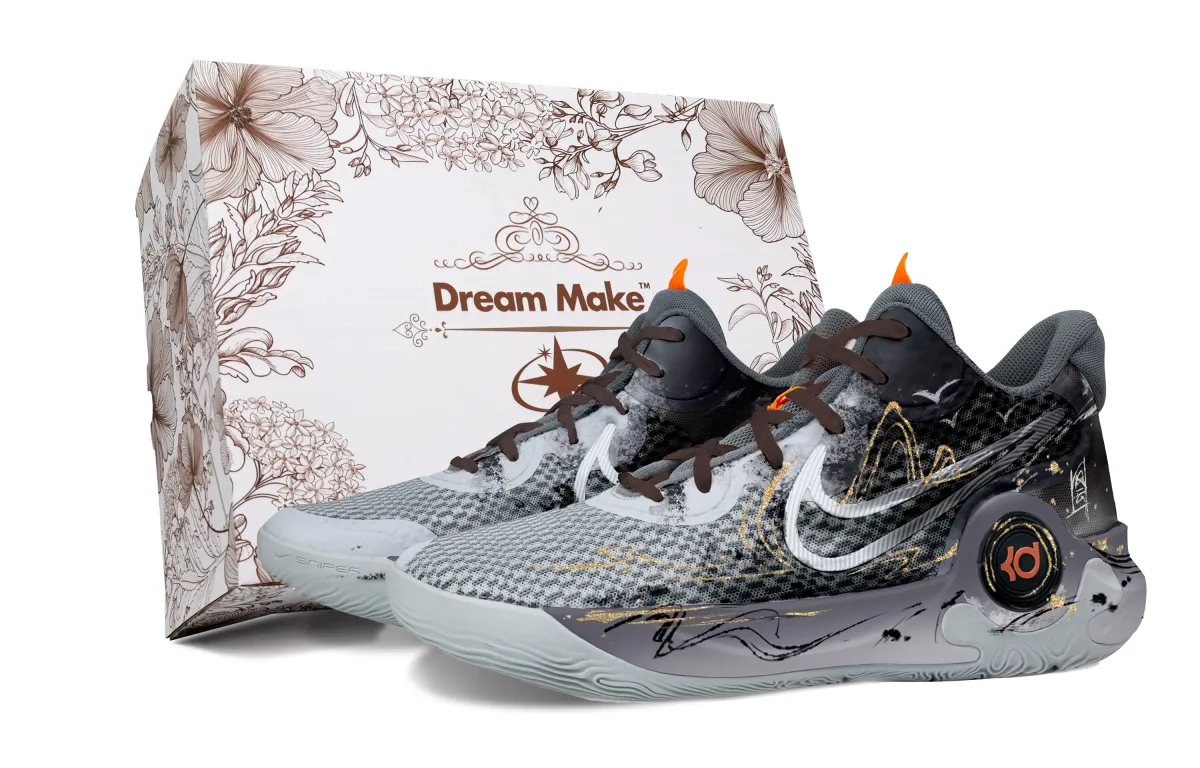 Nike KD Trey 5 IX Cushioning Slip Resistant Abrasion Resistant Mid top Basketball Shoes Unisex Black