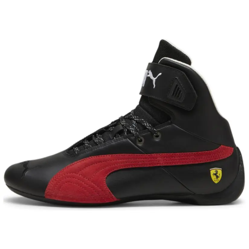 PUMA Ferrari Future Cat Mid top Training Shoes Unisex Black Red