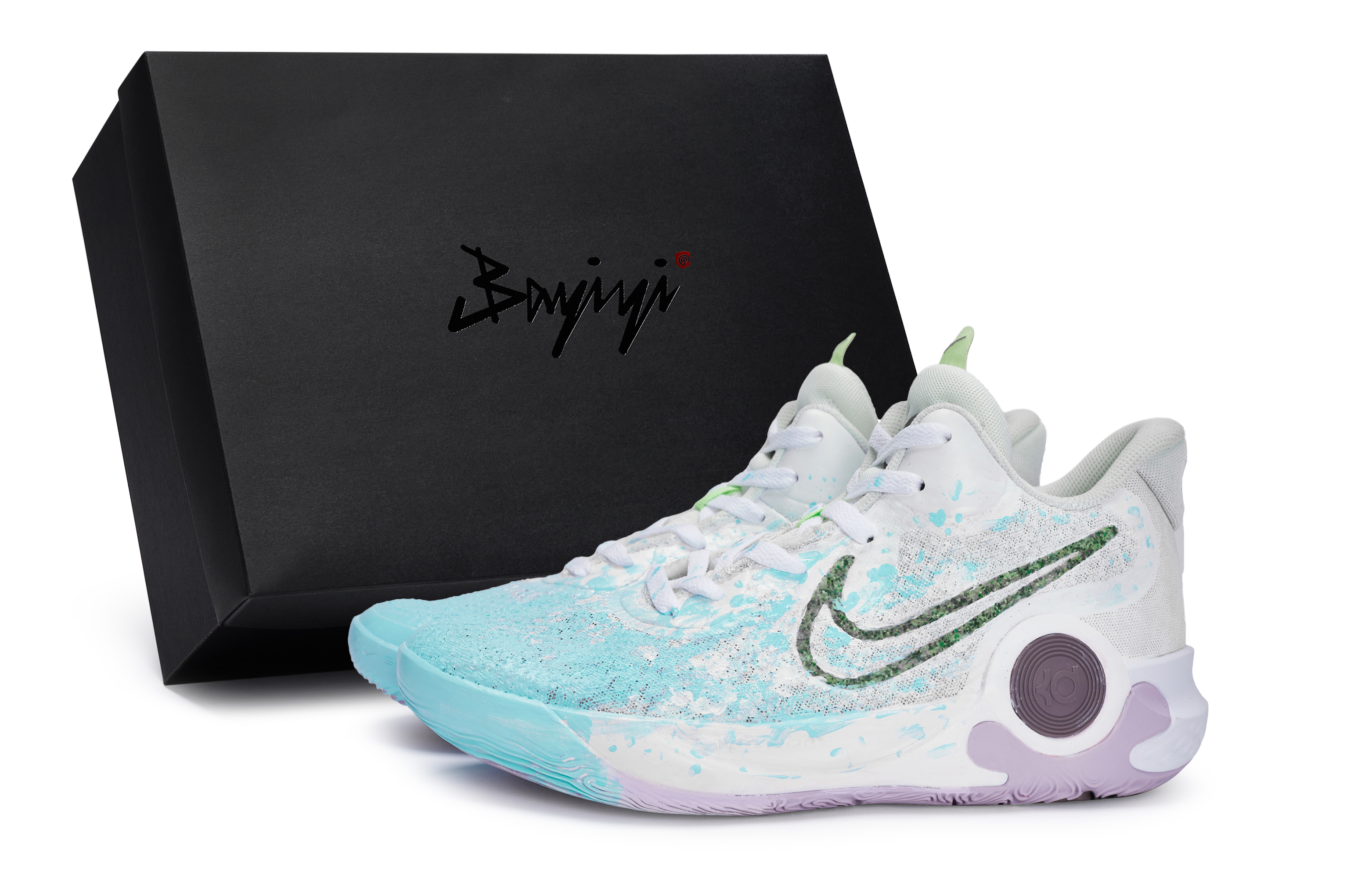 Nike KD Trey 5 IX Mid top Vintage Basketball Shoes Unisex White Blue