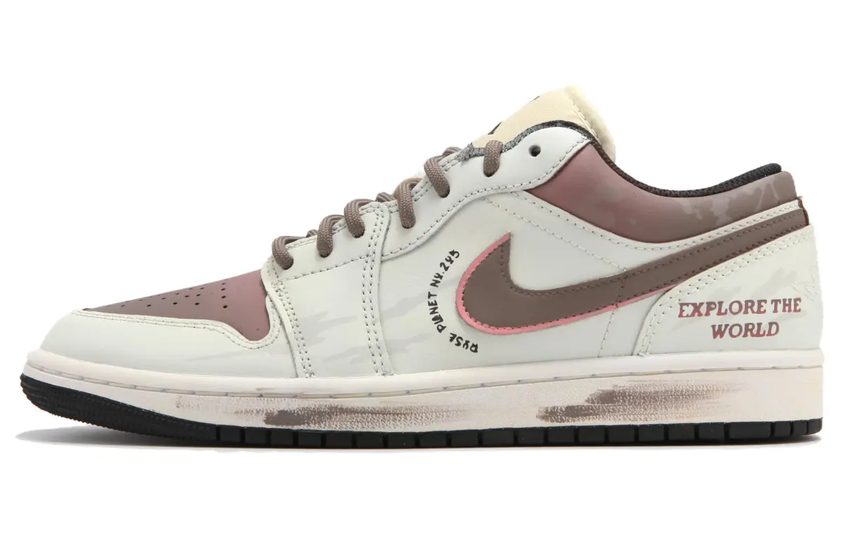 Jordan Air Jordan 1 Slip Resistant, Abrasion Resistant, Lightweight Low top Vintage Basketball Shoes Women's White