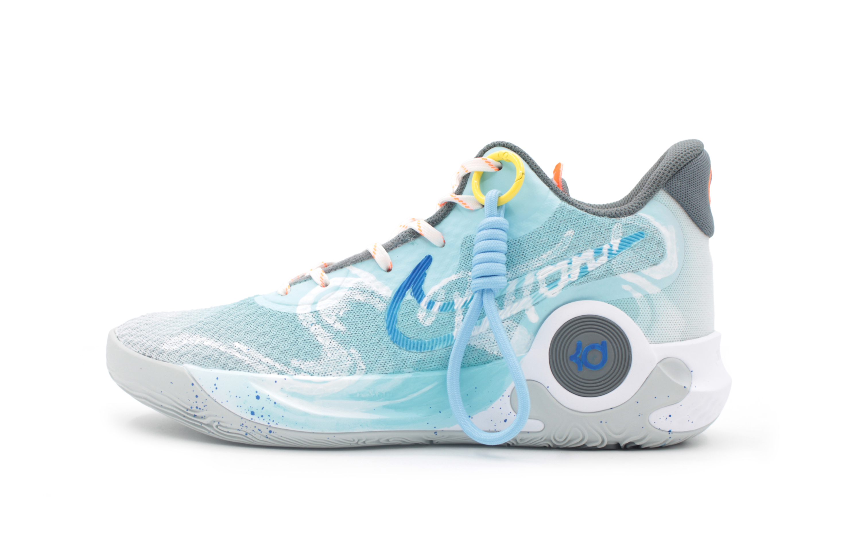 Nike KD Trey 5 IX Mesh Slip Resistant Abrasion Resistant Mid top Basketball Shoes Unisex Blue