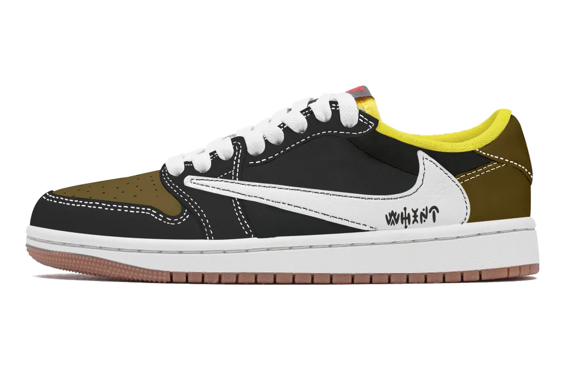 Travis Scott x Jordan Air Jordan 1 Brown Black Travis Scott X AJ1 LOW top Vintage Basketball Shoes Unisex