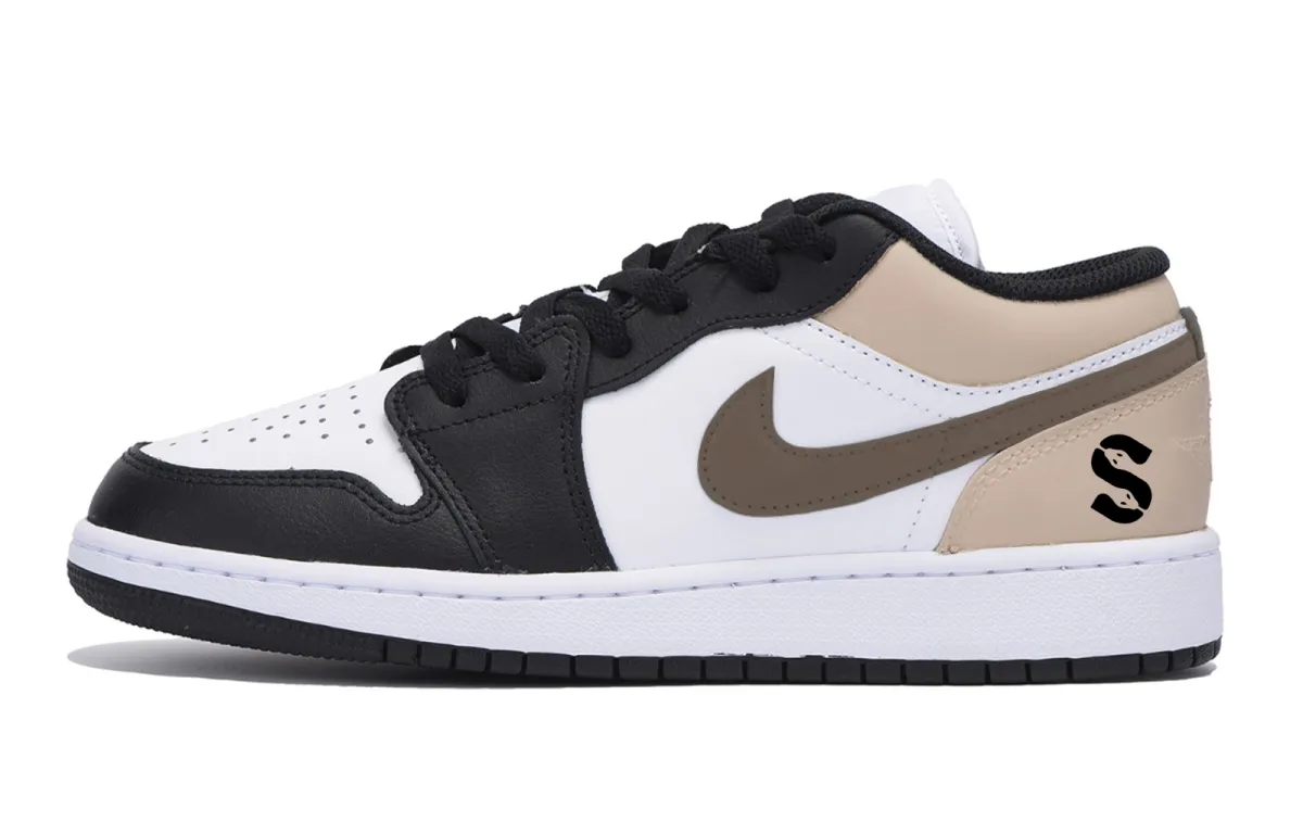 Jordan Air Jordan 1 Abrasion Resistant Low top Vintage Basketball Shoes Men's Black